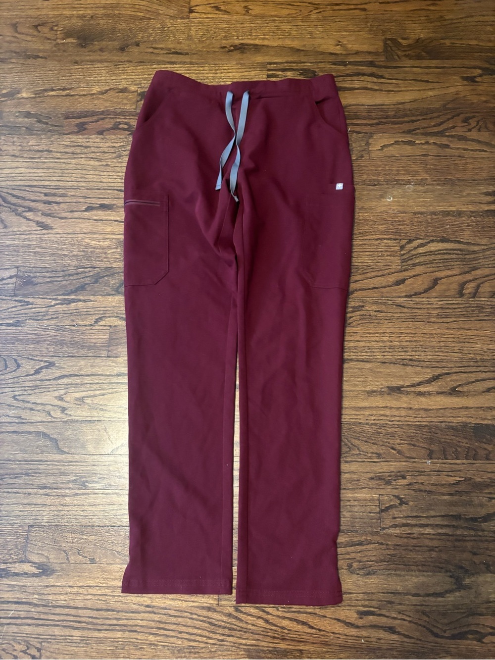 Figs Burgundy Yola Skinny Scrub Pants Small